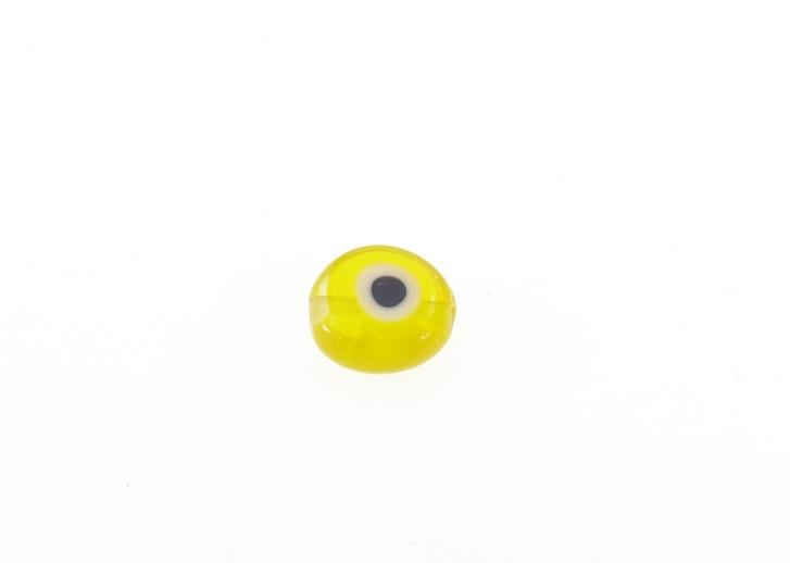 חרוז עין 8 ממ גוון צהוב