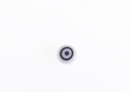 חרוז עין 6 ממ גוון לבן משולב שחור